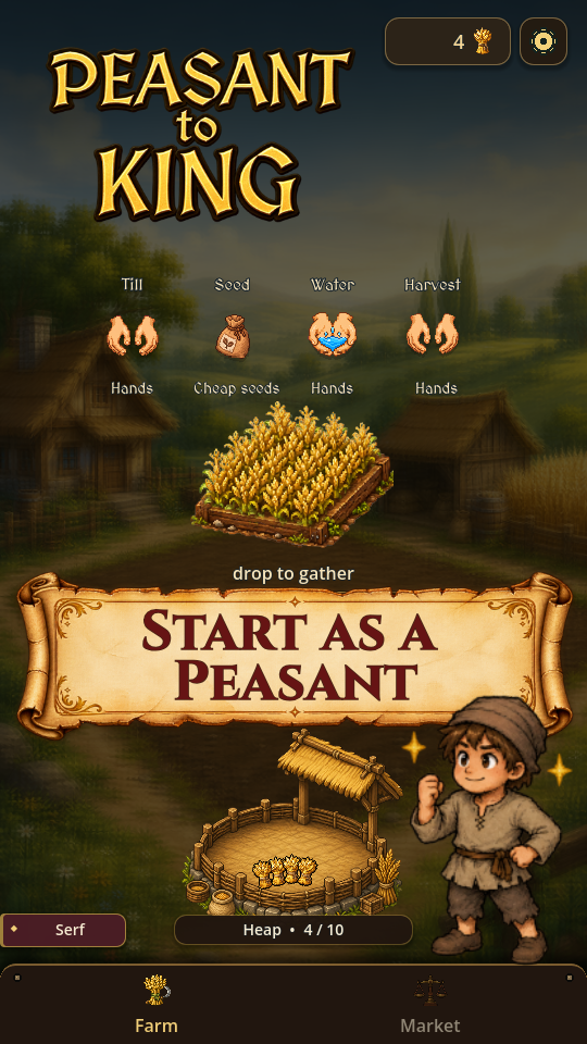 Peasant to King: Medieval Sim screenshot